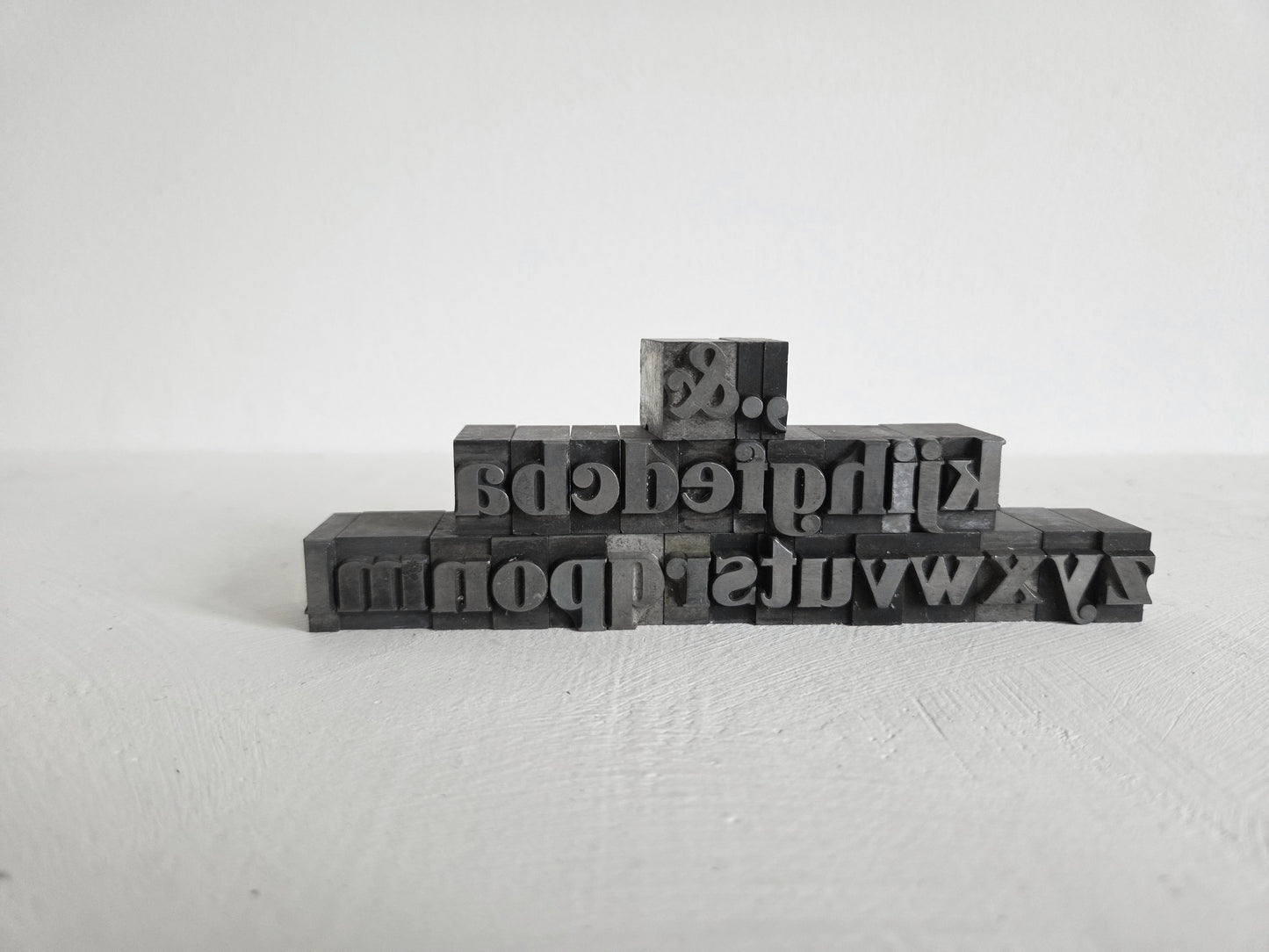 antieke drukkerijletters lood serif ambacht nijverheid