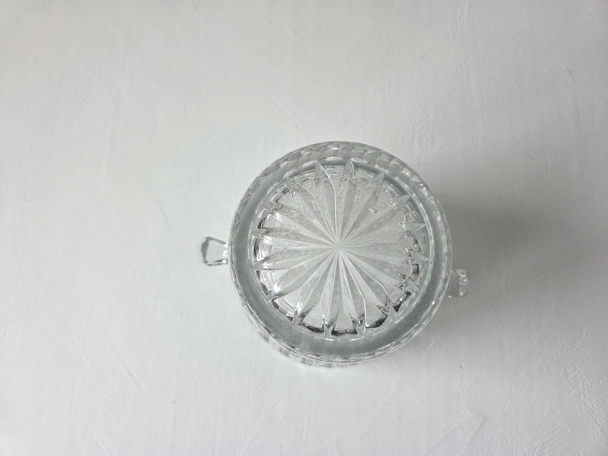 vintage champagnekoeler transparant glas ruitpatroon