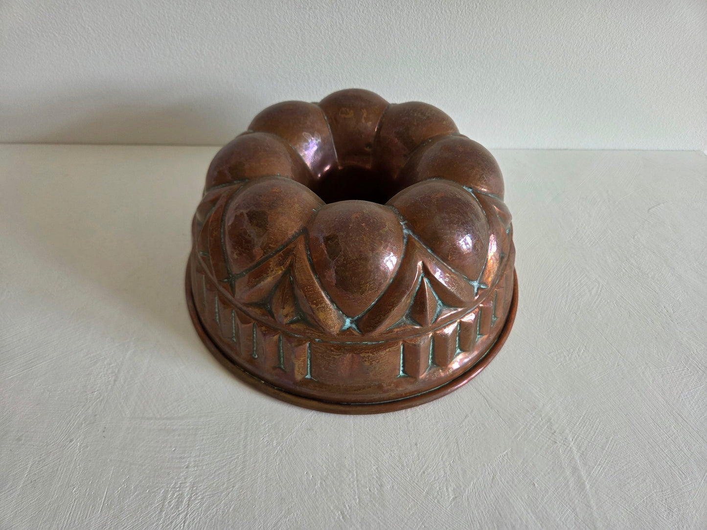 antieke koperen bakvorm bolletjes diameter 25 cm