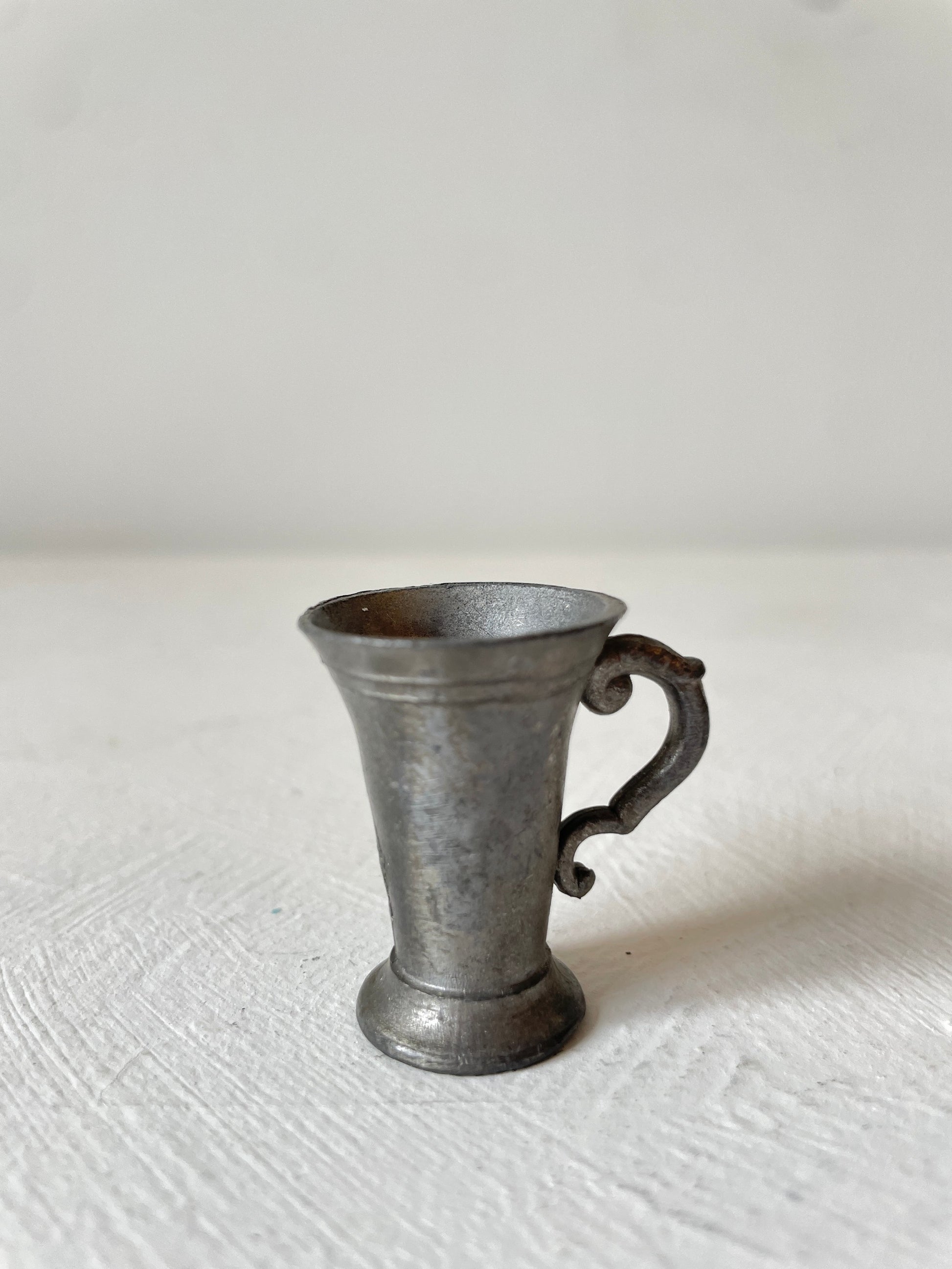 vintage tin beker miniatuur