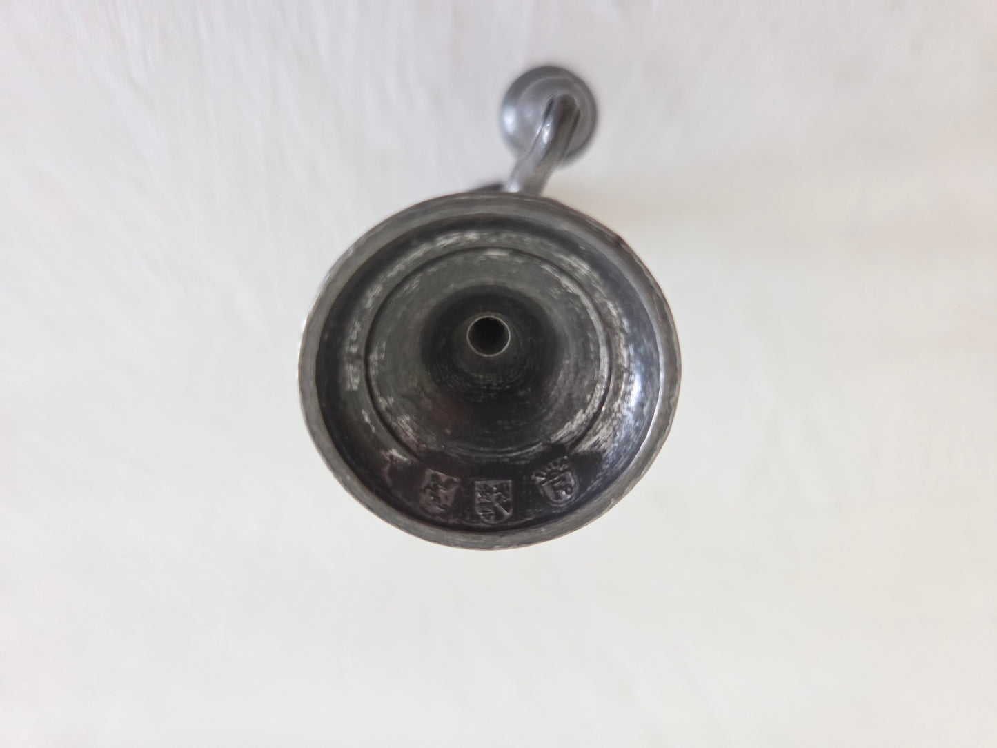 miniatuur tinnen kandelaar letterbak decoratief