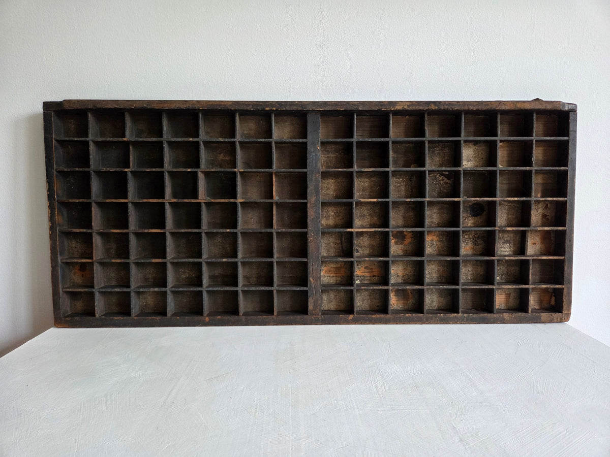 houten bak met verticale tussenschot
