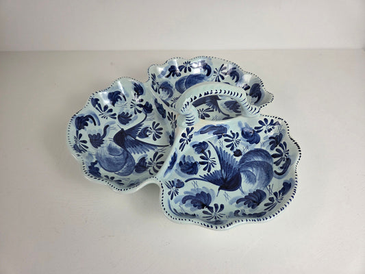 Handgeschilderde schaal in stijl van Henri Bëquet