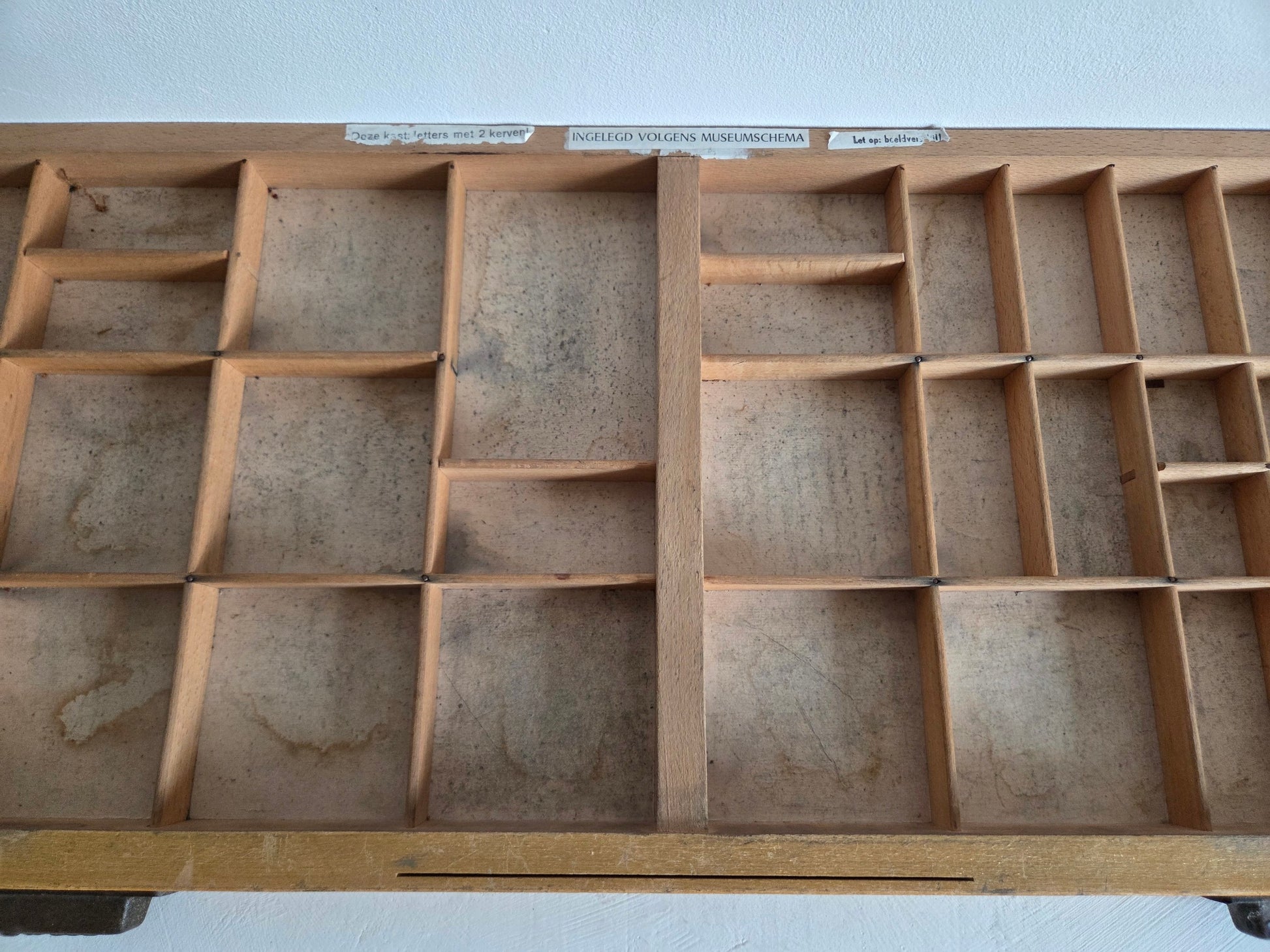 letterbak hout geschikt voor miniaturen verzamelobjecten