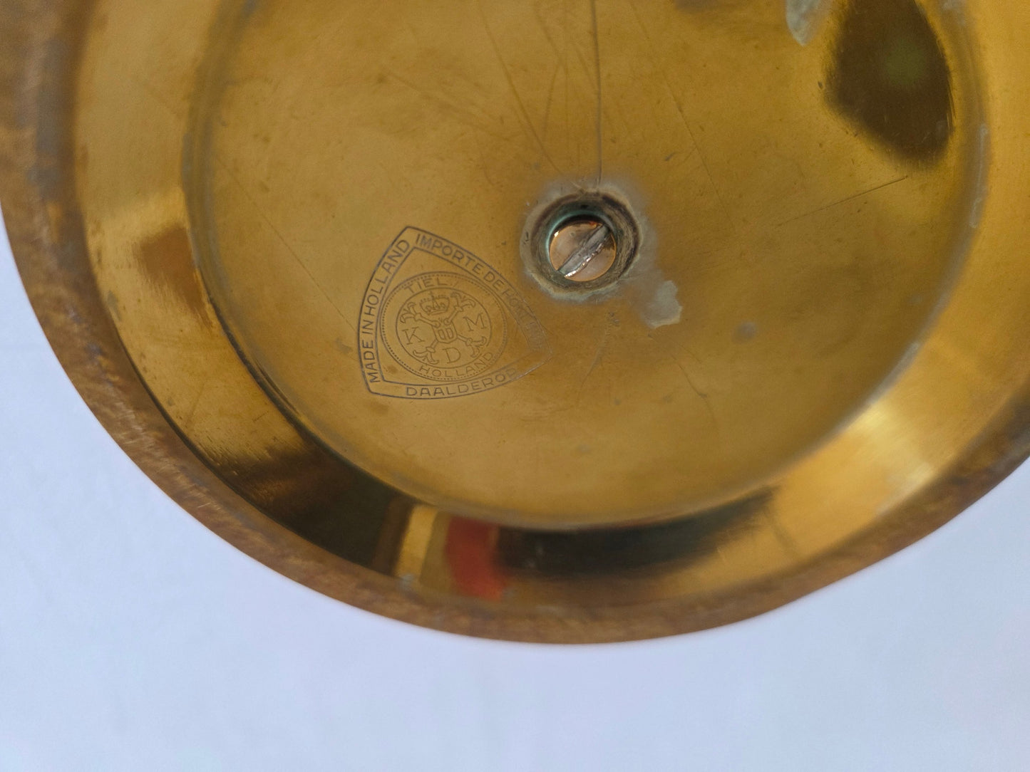 messing blaker breed schaaltje handvat gebruikssporen
