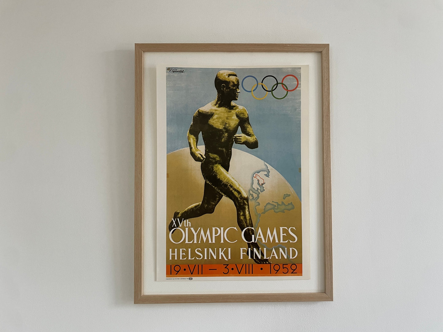 Texaco uitgave van poster olympische spelen Helsinki