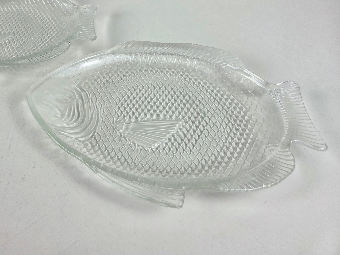 Brocante webshop vintage glazen visschaal
