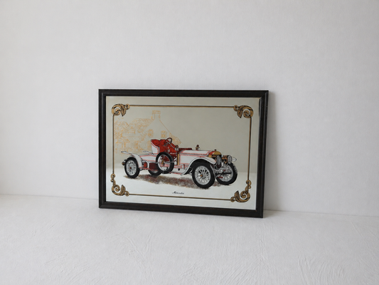 vintage autospiegel Mercedes sierschrift donkere lijst