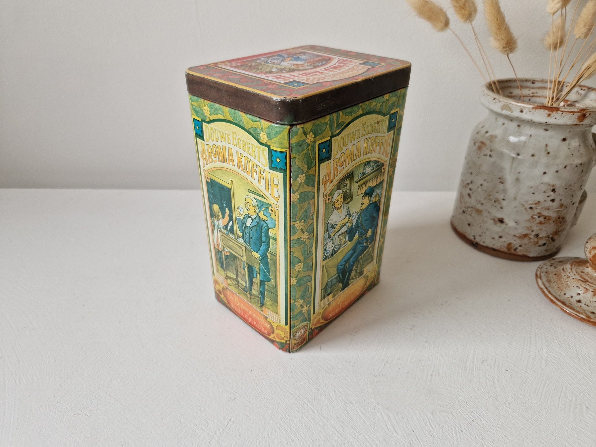 retro koffie bewaarblik douwe egberts jaren 70