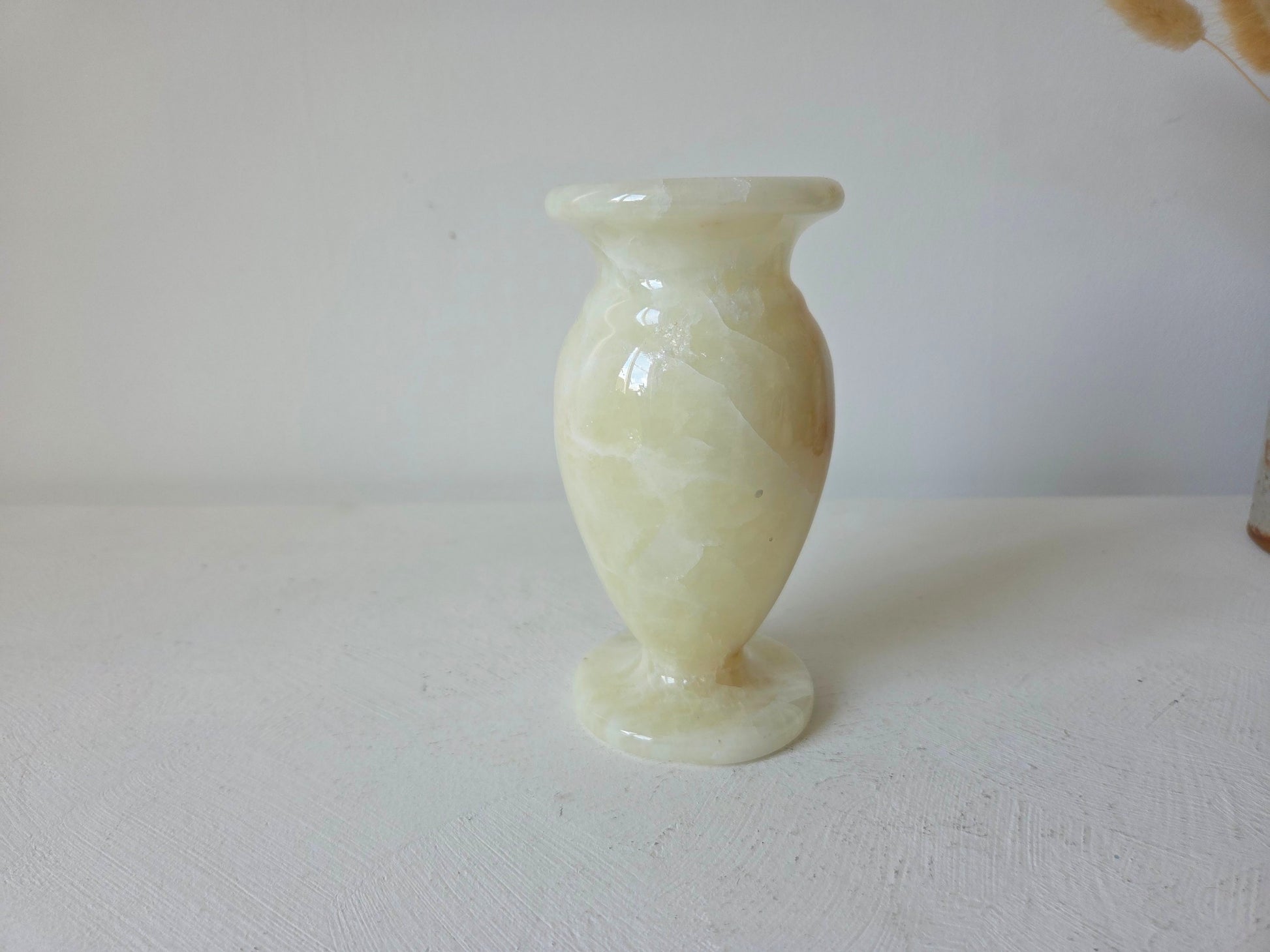 retro onyx vaasje beige tinten