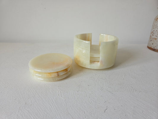 natuurlijke steen onderzetters onyx
